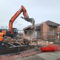Former Brigham City tithing office demolished to create arts center amphitheater