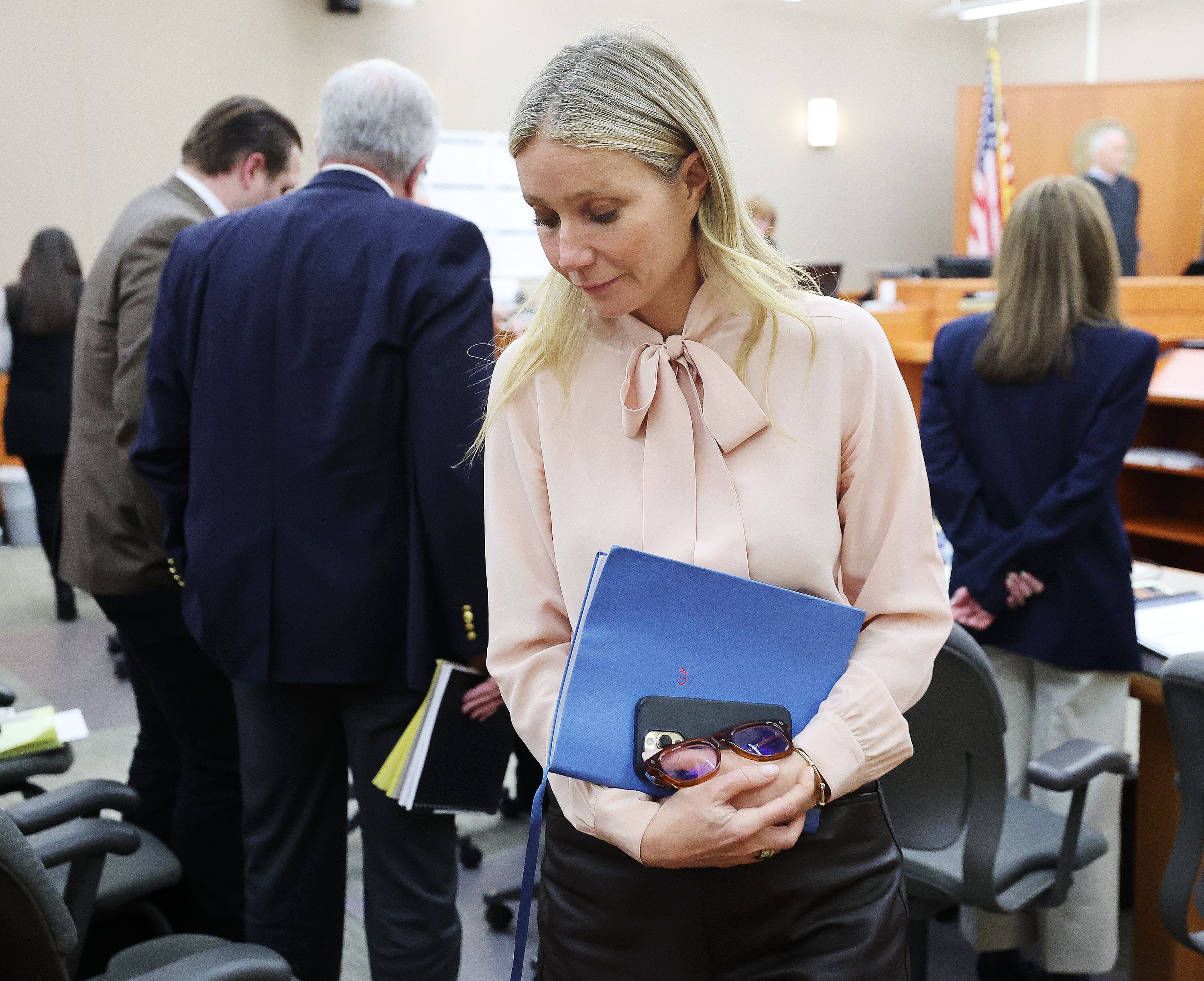 Gwyneth Paltrow leaves the Park City District Courthouse on March 28, 2023. Paltrow opened up about her Park City skiing accident in 2016 and the ensuing civil lawsuit trial, calling the experience "everything that's wrong with our legal system." 