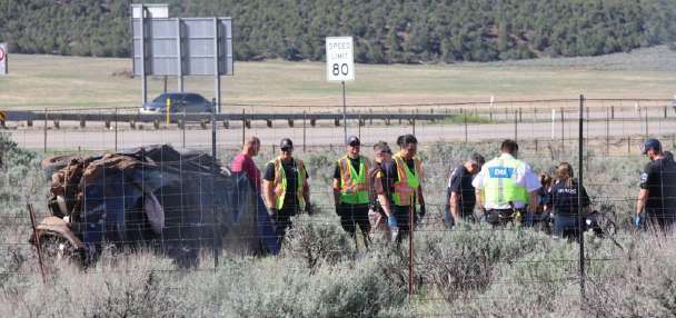 Police: 2 men injured in single-car rollover on I-15 south of Cedar City